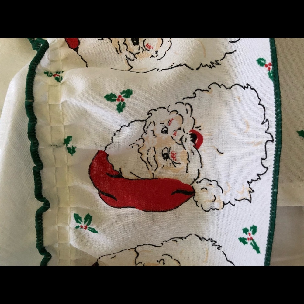 Vintage Santa Claus Christmas Curtains